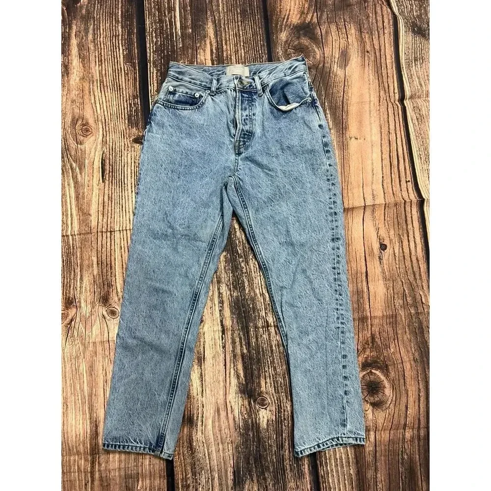 Everlane Women's‎ Size 26 Crop 90s Cheeky Mom Jeans Blue Light Wash